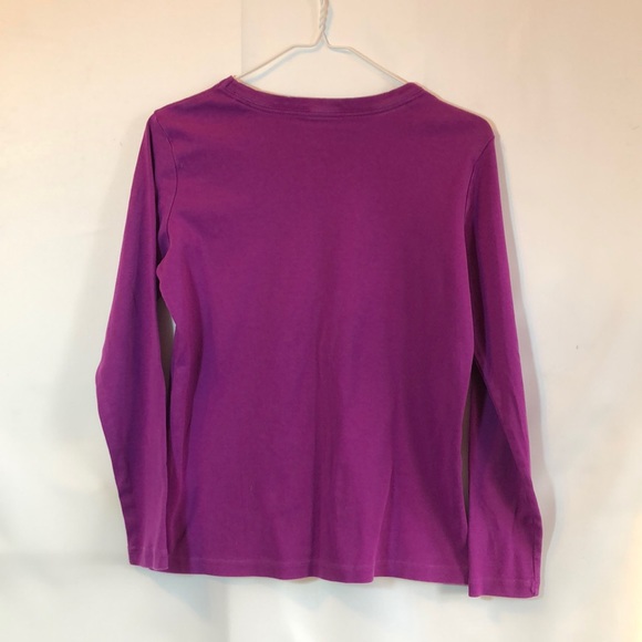 Land’s End long sleeved cotton crew neck tee S/P - Picture 2 of 4